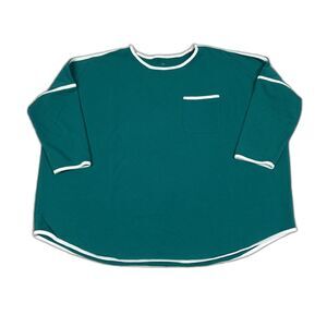 Tuckernuck Tnuck Sport Shirt Womens Medium Large Farah Terry Green Oversized